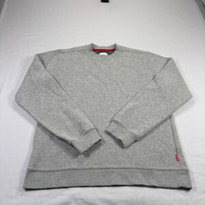 Topo Desings Global Sweater Mens Large Gray Wool Blend Crew Neck Pullover